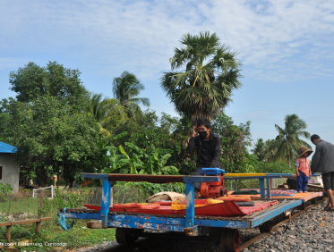 Train de Bambou au Cambodge