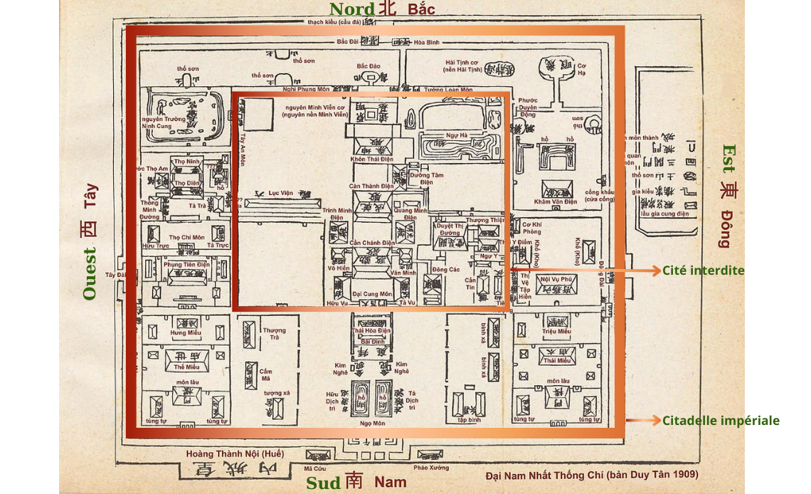 Carte détaillée de la Cité impériale de Hué