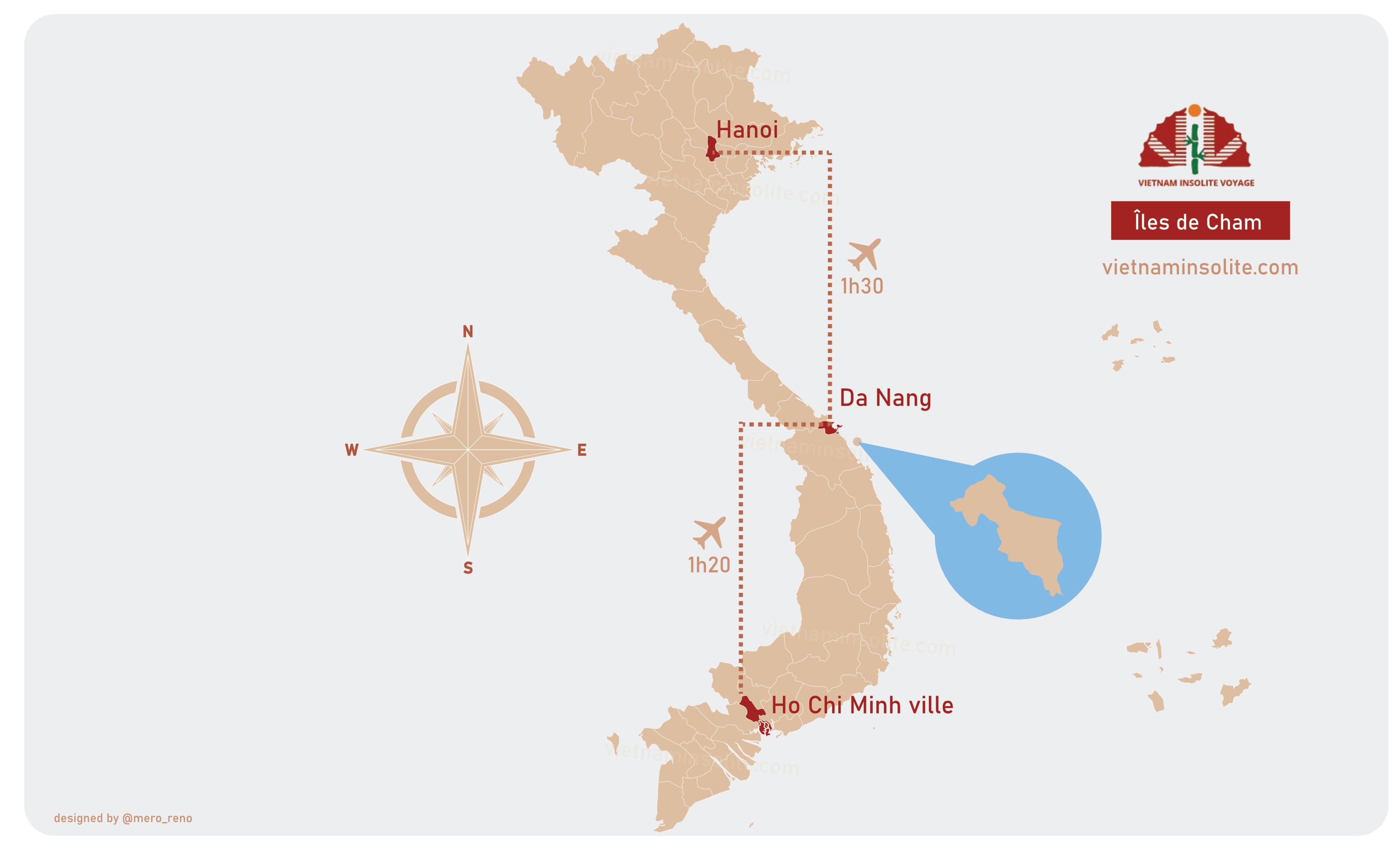La carte de Cu Lao Cham