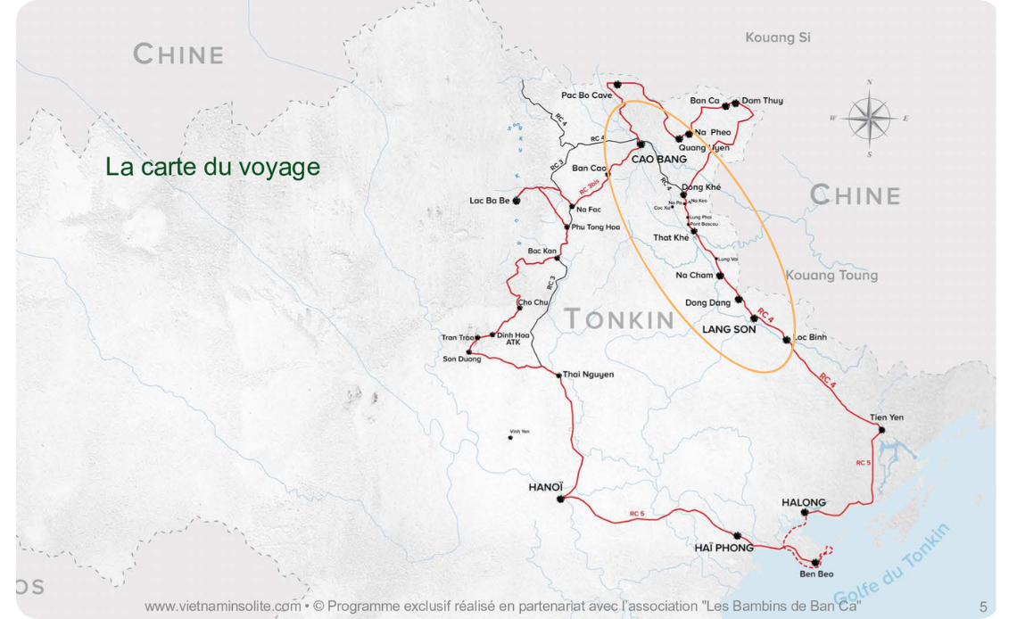 carte RC4 indochine, route coloniale Vietnam